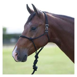 Easy-On Rope Horse Halter with Lead Black - Item # 50807