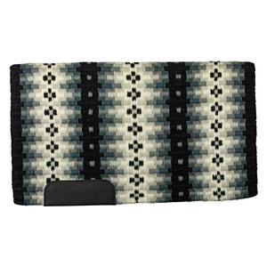 100% New Zealand Wool Reversible Horse Show Blanket Black/Charcoal 34 x 38 - Item # 50809