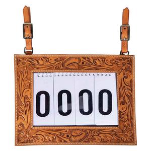 Tooled Number Holder for Horses Natural - Item # 50825