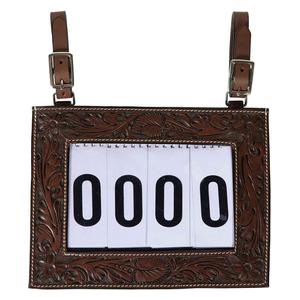Tooled Number Holder for Horses Chocolate - Item # 50825