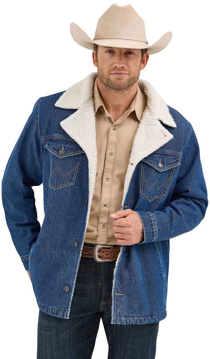 Valley Vet - Sherpa Lined Mens Wrange Jacket Wrangler - Mens Clothing