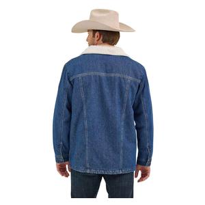 Sherpa Lined Mens Wrange Jacket Medium Wash - Item # 50874