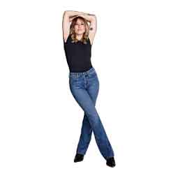 Bespoke Ada High Rise Womens Boot Cut Jeans Blue - Item # 50878