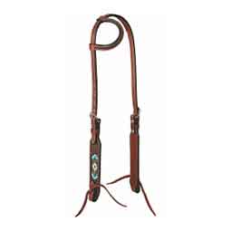 Beaded 5/8-in Sliding Ear Horse Headstall Chestnut - Item # 50893