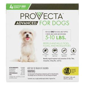 Provecta Advanced for Dogs 5-10 lbs 4 ct - Item # 50924