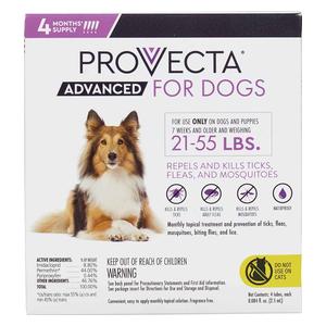 Provecta Advanced for Dogs 21-55 lbs 4 ct - Item # 50926