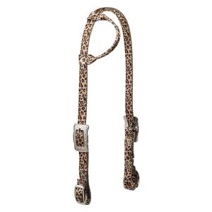 Poly Sliding Ear Horse Headstall Leopard - Item # 50993
