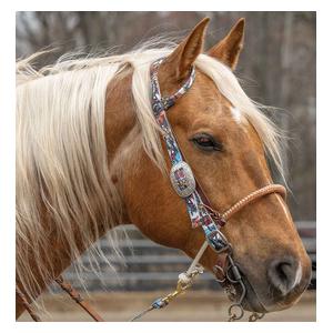 Poly Sliding Ear Horse Headstall Bucking Bronc - Item # 50993