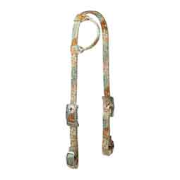 Poly Sliding Ear Horse Headstall Retro Flower - Item # 50993