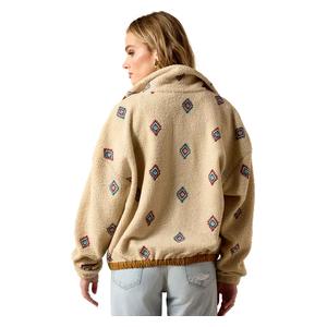 Sherpa Blocked Womens Jacket Southwest Motif - Item # 51025