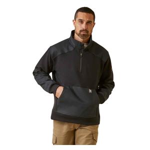 Rebar Workman DuraCanvas 1/4 Zip Mens Sweatshirt Black - Item # 51031