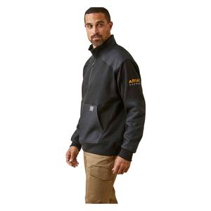 Rebar Workman DuraCanvas 1/4 Zip Mens Sweatshirt Black - Item # 51031