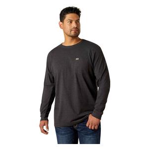 Rebar Long Sleeve Mens Pocket T-Shirt Charcoal Heather - Item # 51034
