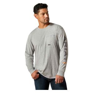 Rebar Workman Long Sleeve Mens T-Shirt Hunter Gray - Item # 51035