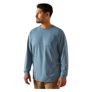 Rebar Workman Long Sleeve Mens T-Shirt Bluestone Blue - Item # 51035