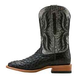 Drifter 11-in Cowboy Boots Black Full Quill Ostrich - Item # 51051