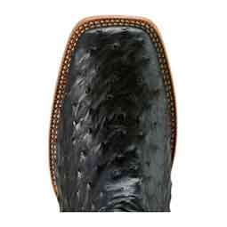 Drifter 11-in Cowboy Boots Black Full Quill Ostrich - Item # 51051