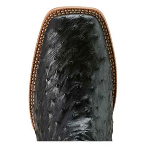 Drifter 11-in Cowboy Boots Black Full Quill Ostrich - Item # 51051