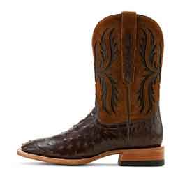 Drifter 11-in Cowboy Boots Espresso Full Quill Ostrich - Item # 51051