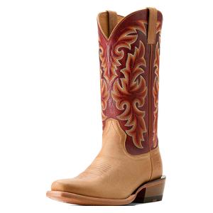 Futurity Champ 13-in Cowboy Boot Flax Tan/Red - Item # 51056