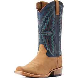 Futurity Showman 13-in Cowboy Boots Dijon Roughout/Blue - Item # 51057