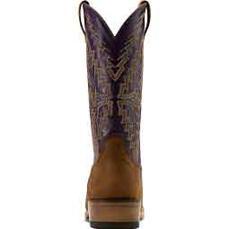 Futurity Showman 13-in Cowboy Boots Foothill Brown Roughout/Violet - Item # 51057