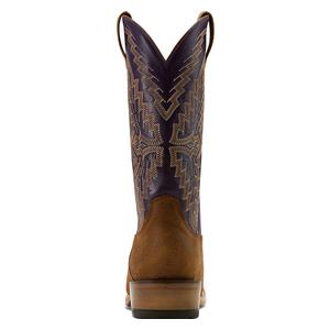 Futurity Showman 13-in Cowboy Boots Foothill Brown Roughout/Violet - Item # 51057