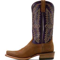 Futurity Showman 13-in Cowboy Boots Foothill Brown Roughout/Violet - Item # 51057