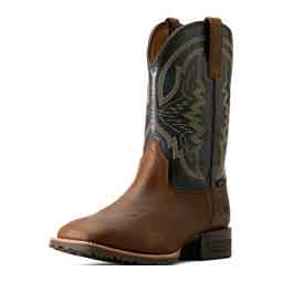 Hybrid Ranchwork 11-in Waterproof Cowboy Boots Taupe/Dark Denim - Item # 51065