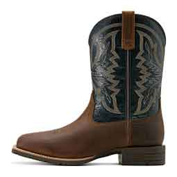 Hybrid Ranchwork 11-in Waterproof Cowboy Boots Taupe/Dark Denim - Item # 51065