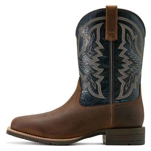 Hybrid Ranchwork 11-in Waterproof Cowboy Boots Taupe/Dark Denim - Item # 51065