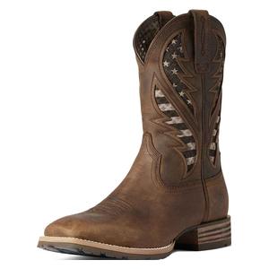 Hybrid VentTEK 11-in Cowboy Boots Distressed Brown - Item # 51068