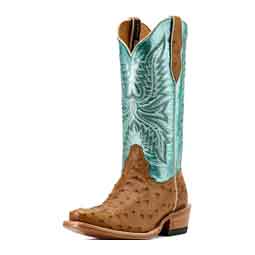Futurity Revival 13-in Full Quill Ostrich Cowgirl Boots Antique Saddle - Item # 51086