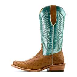 Futurity Revival 13-in Full Quill Ostrich Cowgirl Boots Antique Saddle - Item # 51086