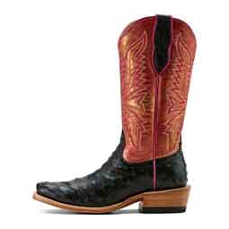 Futurity Revival 13-in Full Quill Ostrich Cowgirl Boots Jet Black/Sunshine - Item # 51086