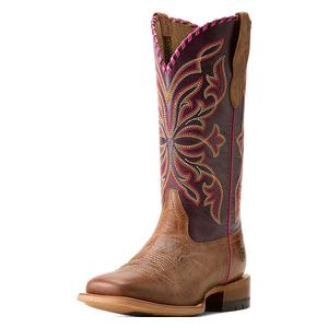 Showdown Square Toe 12-in Cowgirl Boots Dark Tan/Vino - Item # 51087