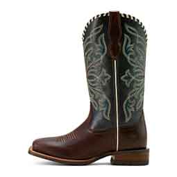 Showdown Square Toe 12-in Cowgirl Boots Espresso/Blue - Item # 51087