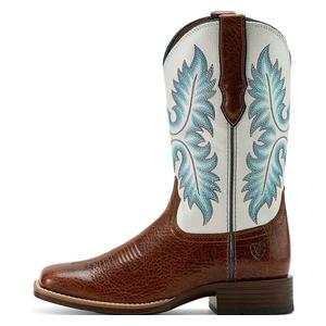 Canyon Point Square Toe 11-in Cowgirl Boots Ginger/White - Item # 51089