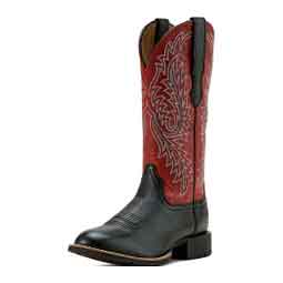 Round Up 12-in Stretch Fit Cowgirl Boots Black/Garnet - Item # 51091