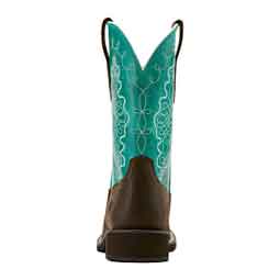 Callie Western 10-in Square Toe Cowgirl Boots Hickory/Turquoise - Item # 51092