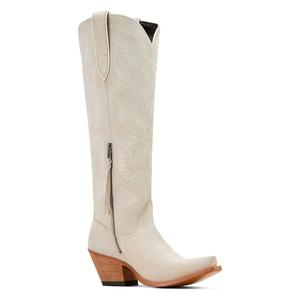 Laramie 18-in Stretch Fit Cowgirl Boots Oyster Suede - Item # 51093