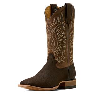 Gold Point 12-in Bison Leather Cowboy Boots Bison/Loco Brown - Item # 51101