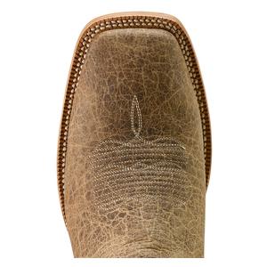 Gold Point 12-in Bison Leather Cowboy Boots Earth Brown/Blue - Item # 51101