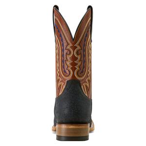 Rock Ridge 11-in Bison Leather Cowboy Boots Navy Bison/Ginger - Item # 51103