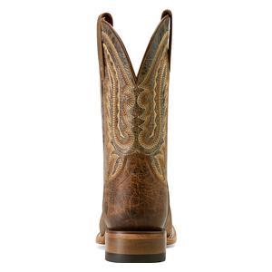 Rock Ridge 11-in Bison Leather Cowboy Boots Brown/Nutshell Tan - Item # 51103