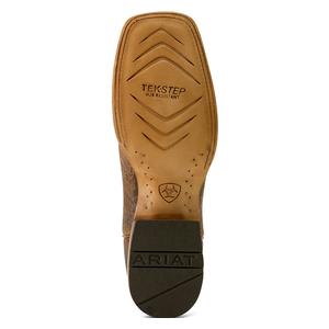 Rock Ridge 11-in Bison Leather Cowboy Boots Brown/Nutshell Tan - Item # 51103