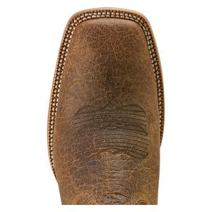 Rock Ridge 11-in Bison Leather Cowboy Boots Brown/Nutshell Tan - Item # 51103