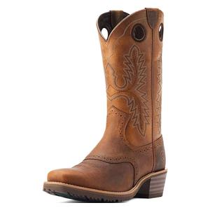 Hybrid Roughstock 12-in Square Toe Cowboy Boots Sorrel Crunch - Item # 51106