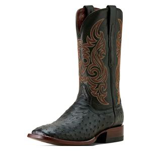Classic Cash Full Quill 12-in Cowboy Boots Midnight Black - Item # 51108