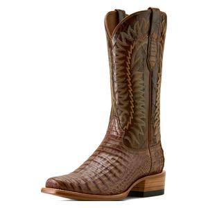 Futurity Finalist Caiman Belly Cowboy Boots Adobe Clay - Item # 51116